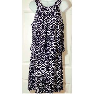 White House Blck Market Dress Blouson Sleeveless 8